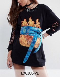 Пояс-оби в китайском стиле Sacred Hawk - Синий