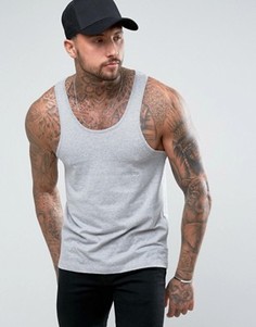 Серая меланжевая майка ASOS - Серый