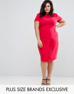 Платье-футляр с запахом Closet - Оранжевый