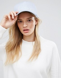 Синяя хлопковая кепка Calvin Klein - Синий
