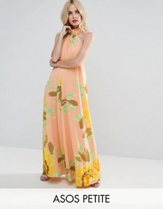 Платье макси с цветочным принтом ASOS PETITE - Мульти