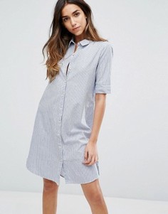 Платье-рубашка в полоску Only - Синий
