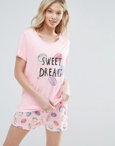 Пижамный комплект с принтом Sweet Dreams Chelsea Peers - Розовый