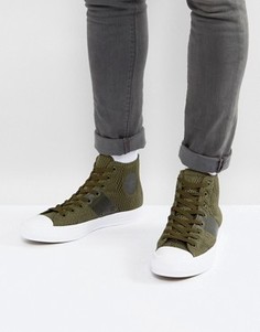 Высокие зеленые кеды с сетчатым верхом Converse Chuck Taylor All Star II 155747C - Зеленый