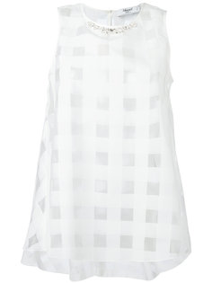 полупрозрачная блузка с квадратами Blugirl