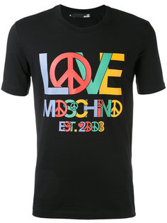 футболка с принтом-логотипом Love Moschino