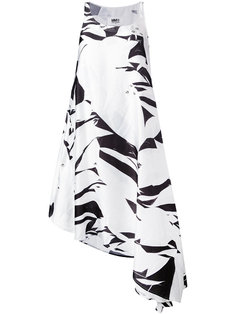 платье с асимметричным подолом и абстрактным принтом Mm6 Maison Margiela