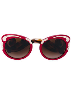 embellished sounded sunglasses Prada Eyewear