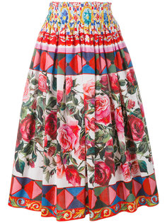 плиссированная юбка с узором Mambo Dolce &amp; Gabbana