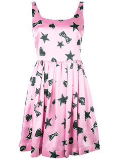 платье с принтом звезд  Moschino