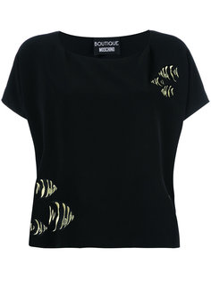 футболка с вышивкой Boutique Moschino