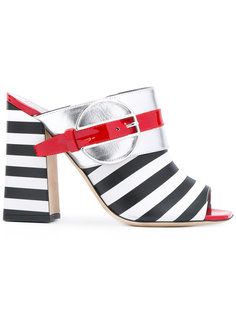 полосатые мюли Deco Colour-Block &amp; Stripes Pollini