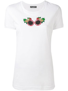 футболка с рисунком из бисера Dolce &amp; Gabbana