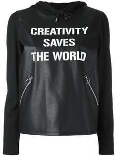 толстовка из искусственной кожи Creativity Saves The World  Twin-Set