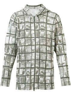 zipped pleated hoodie Homme Plissé Issey Miyake