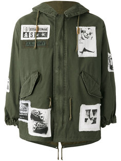 patch detail military jacket  As65