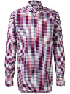 рубашка в мелкую клетку Kiton