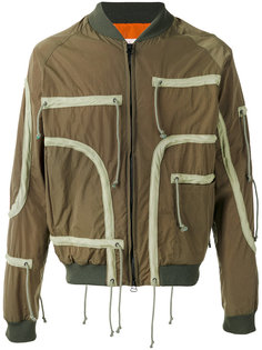 contrast trim bomber jacket As65
