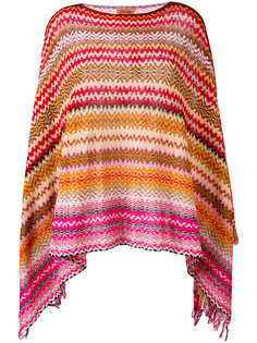 пончо с зигзагообразным узором Missoni