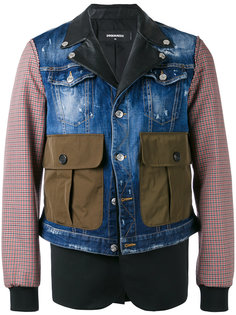 многослойная куртка с накладными карманами Dsquared2