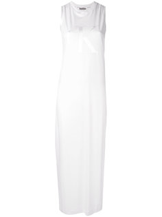 длинное платье с принтом-логотипом Calvin Klein Jeans