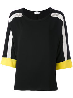 striped sleeve top Blugirl