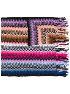 трикотажный шарф с зигзагообразным узором Missoni