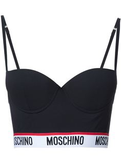 бюстгальтер с логотипом на резинке Moschino