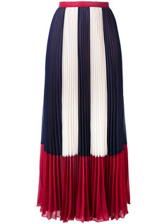 плиссированная юбка с полосатыми панелями Red Valentino