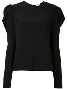 блузка с буффами на рукавах Saint Laurent