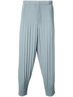 зауженные плиссированные брюки Homme Plissé Issey Miyake