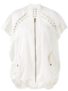 oversized lace bomber jacket Faith Connexion