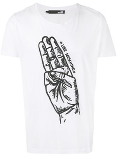 футболка с принтом руки Love Moschino