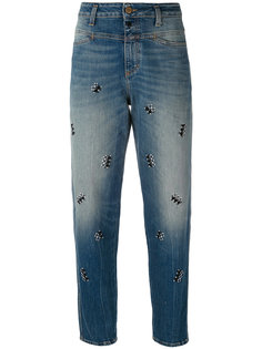 embroidered cropped jeans Closed