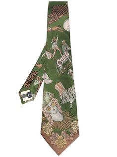 галстук с жаккардовым животным узором  Jean Paul Gaultier Vintage