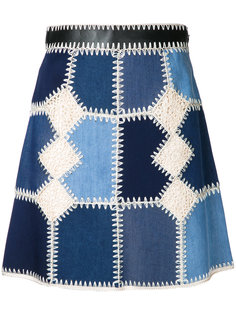 patchwork crochet skirt Loveless