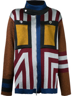 geometric pattern cardigan Marco De Vincenzo