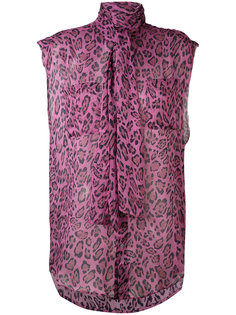 neck tie leopard shirt Faith Connexion