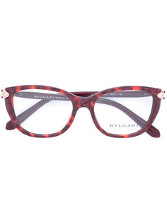 oval frame glasses Bulgari