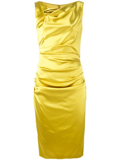 драпированное платье с отвисающей горловиной Talbot Runhof