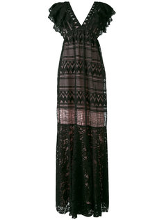 plunge V-neck gown Si-Jay
