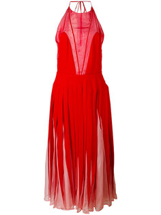 платье длины миди со складками Valentino