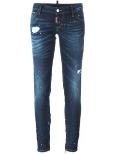 джинсы скинни с потертой отделкой Dsquared2