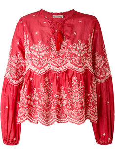 scalloped embroidery blouse Ulla Johnson