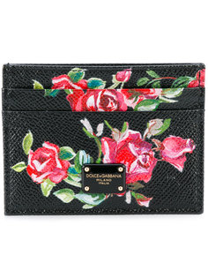 визитница с принтом роз Dolce &amp; Gabbana