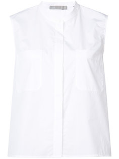 collarless sleeveless shirt Vince
