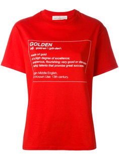 футболка с принтом значения слова Golden Goose Deluxe Brand