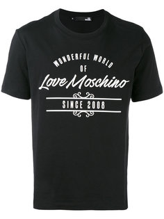 футболка с принтом-логотипом Love Moschino