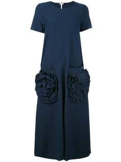 длинное платье-футболка с накладными карманами Loewe