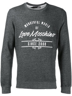толстовка с принтом-логотипом Love Moschino